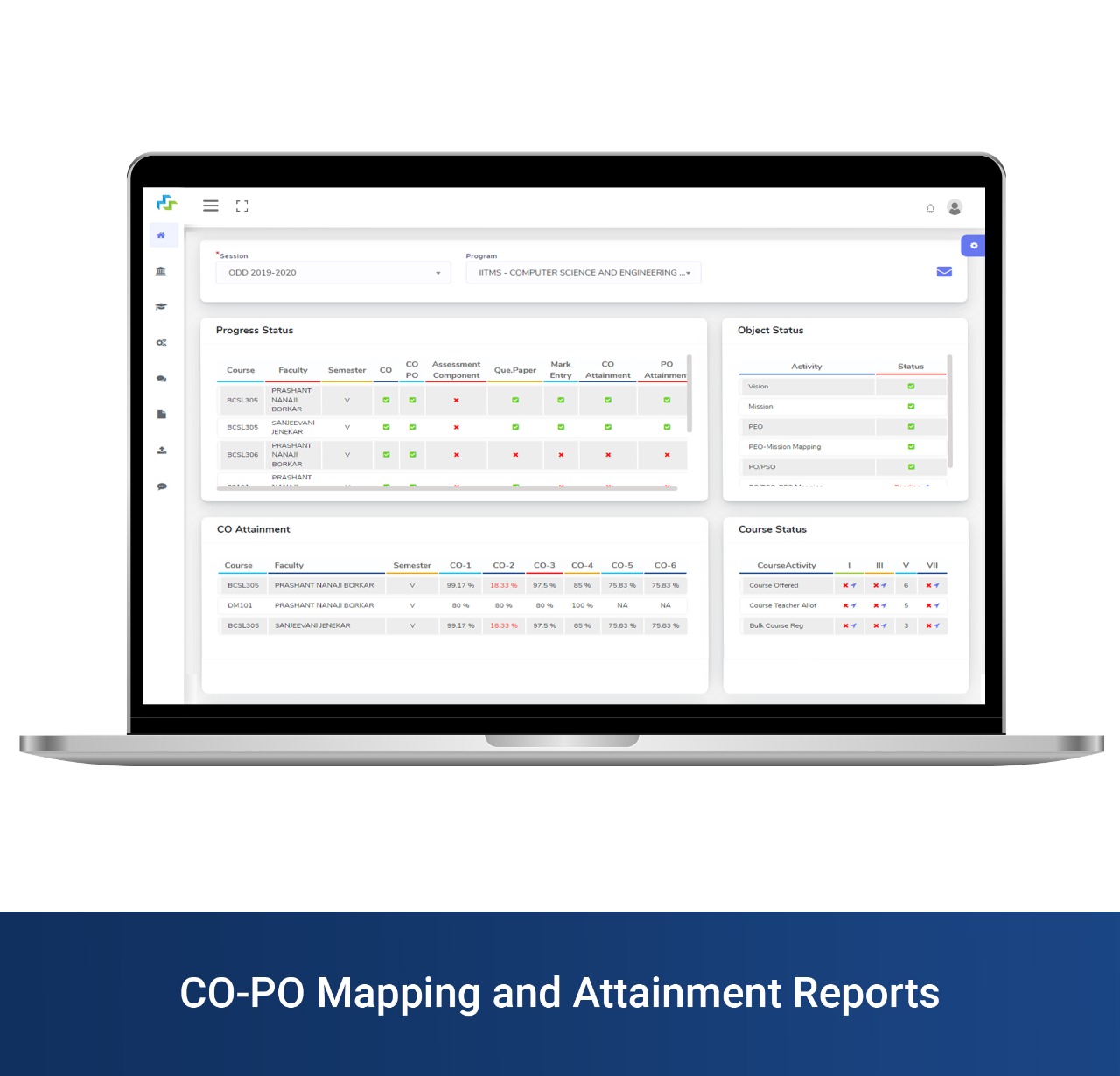 screenshot of MasterSoft Outcome Based Education (OBE)